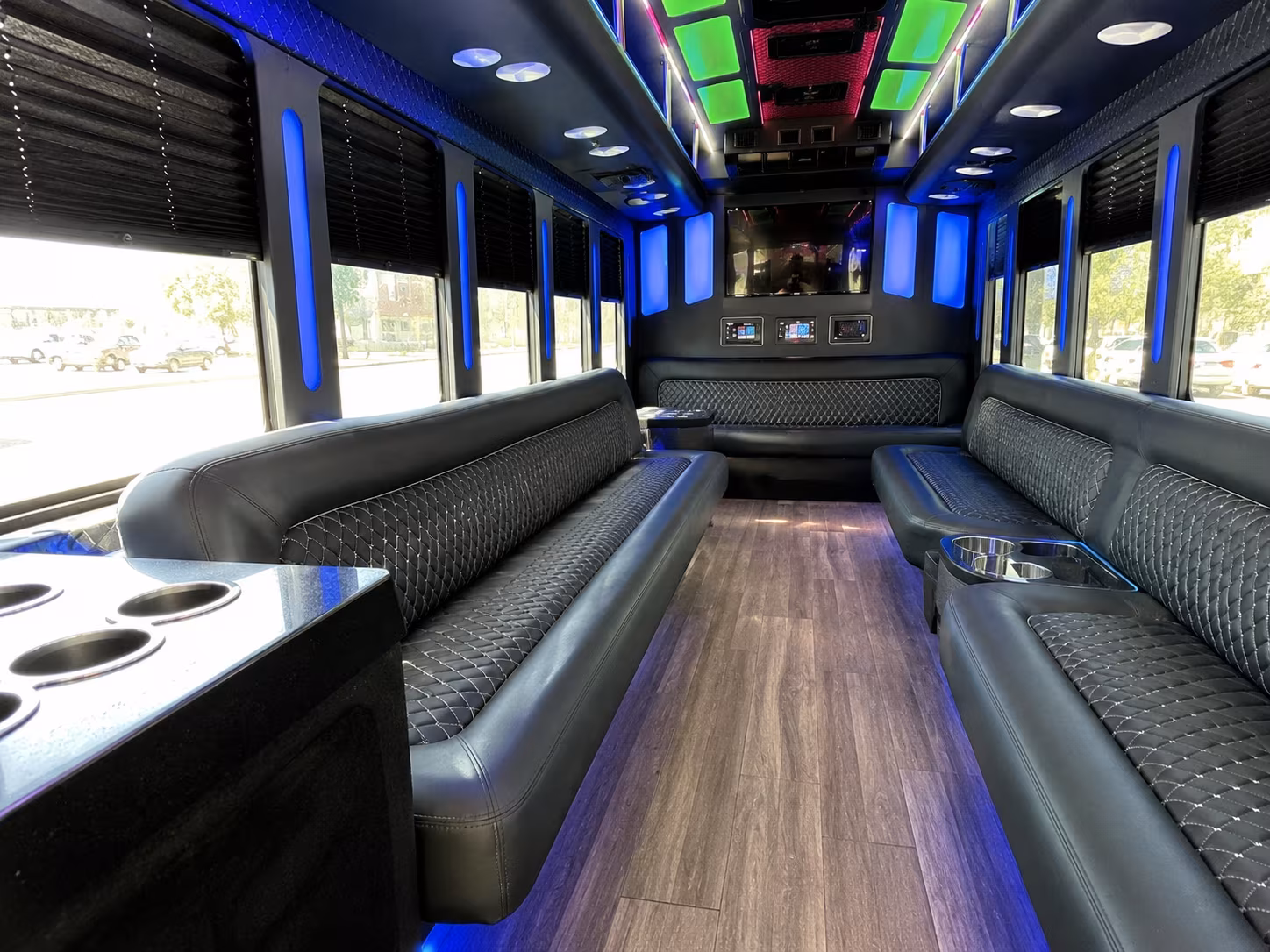 north las vegas 15 passenger party bus inside
