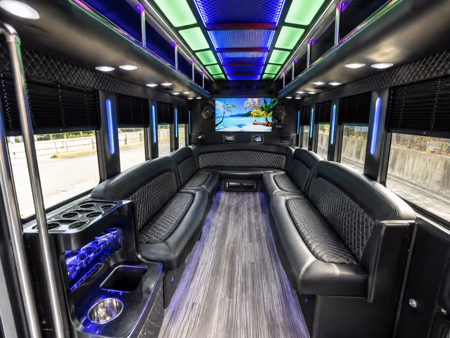 north las vegas 18 passenger party bus inside