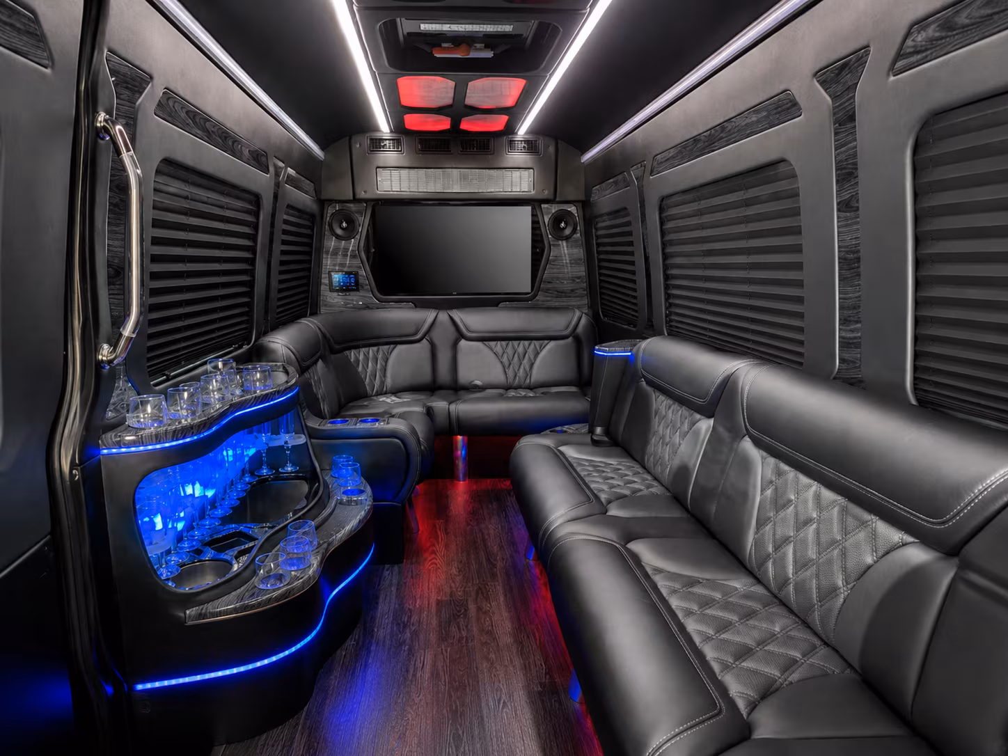 north las vegas 18 passenger party bus interior