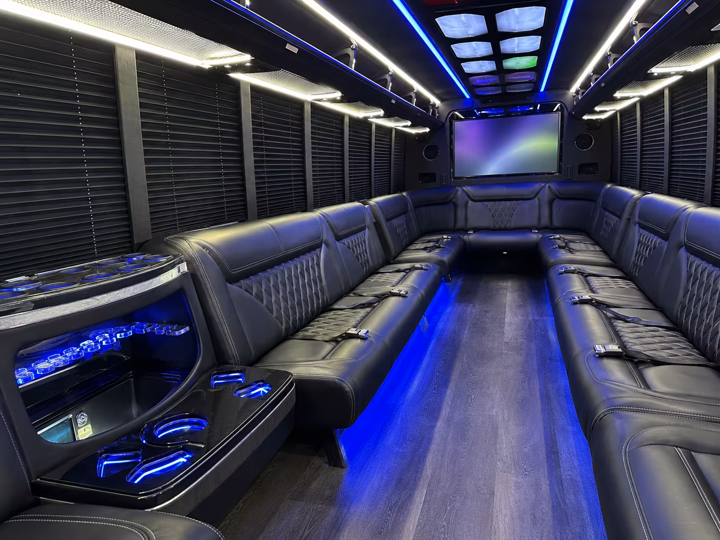 north las vegas 20 passenger party bus inside
