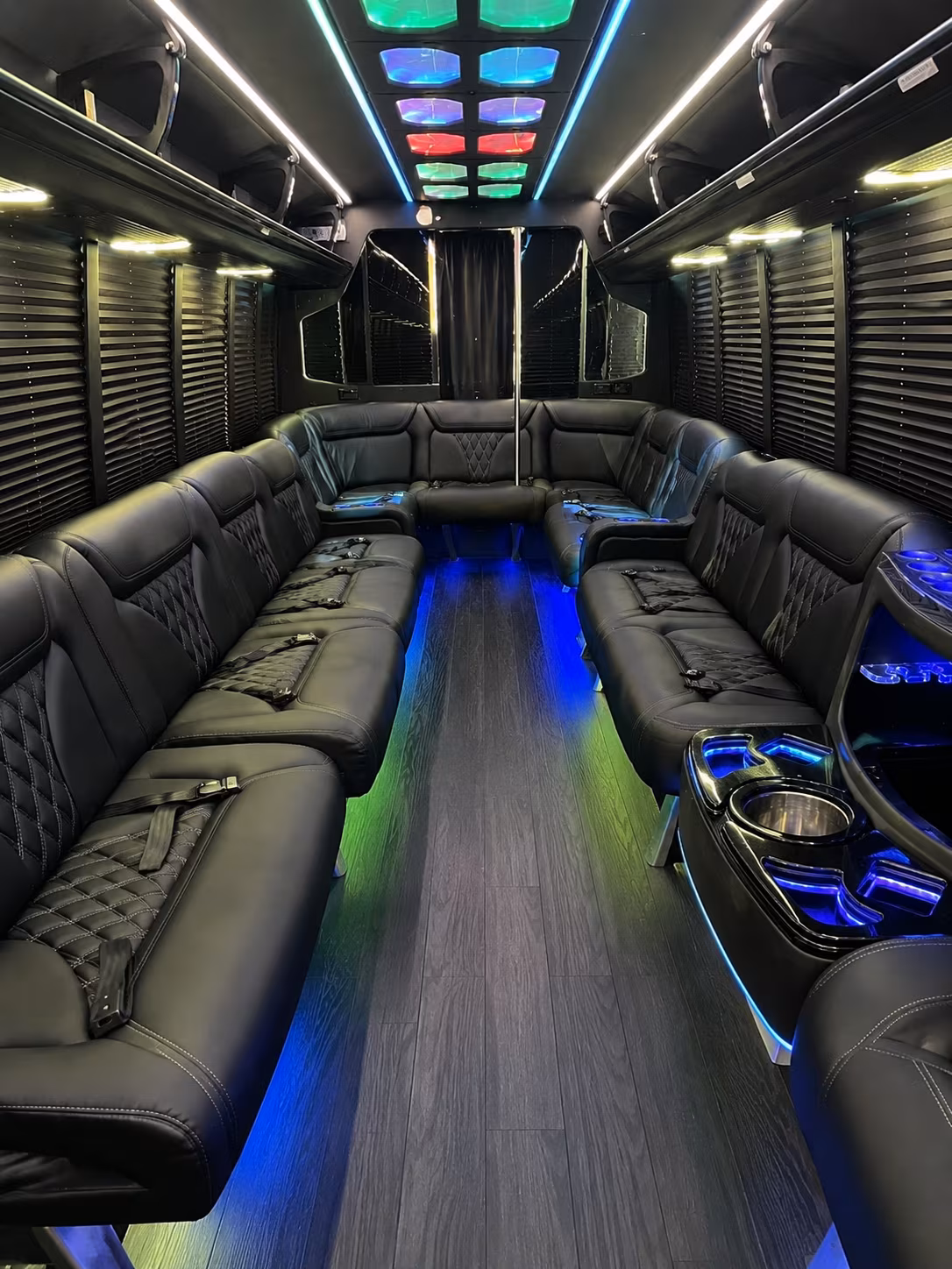 north las vegas 20 passenger party bus interior